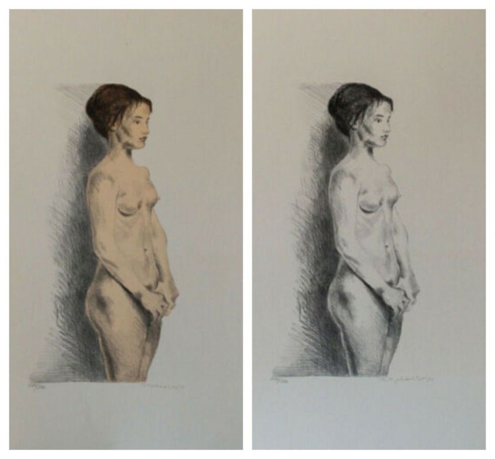 Lithograph Soyer - Nude Woman Portfolio