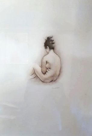 Lithograph Messina - Nudo di schiena