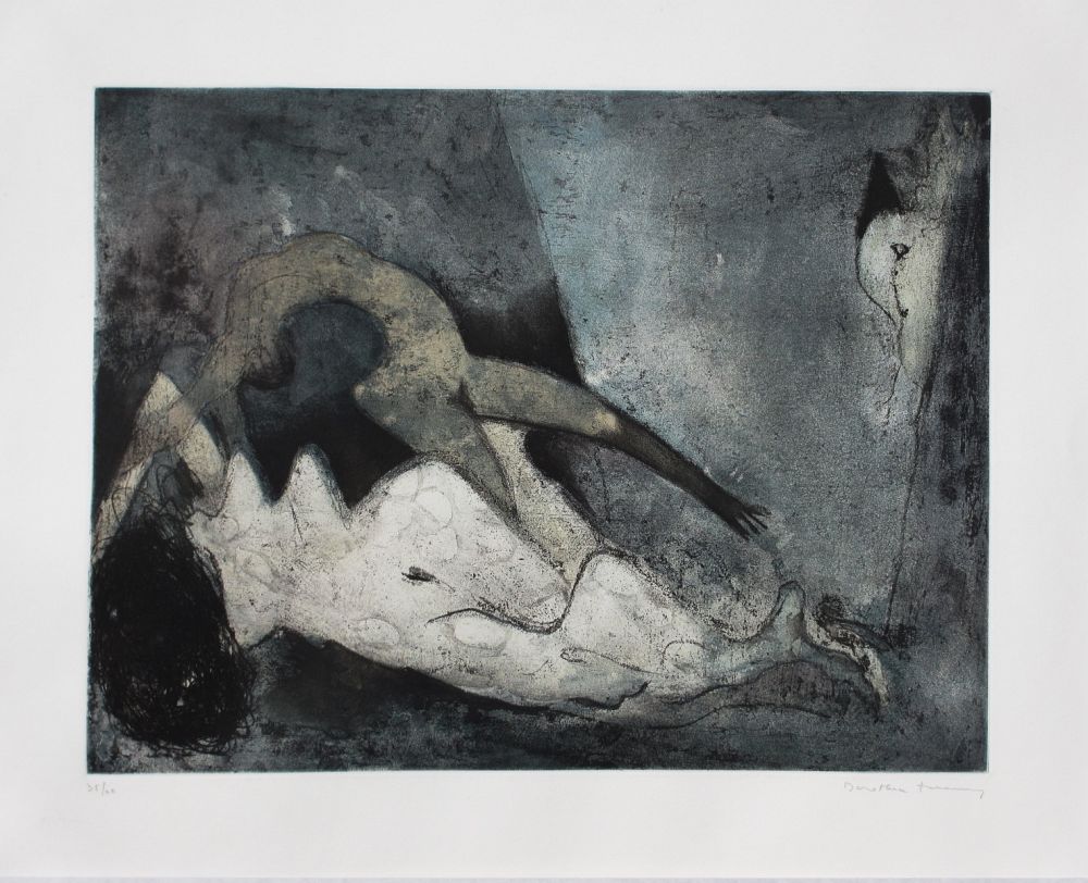 Etching and aquatint de Dorothea Tanning, Nue couchée on Amorosart