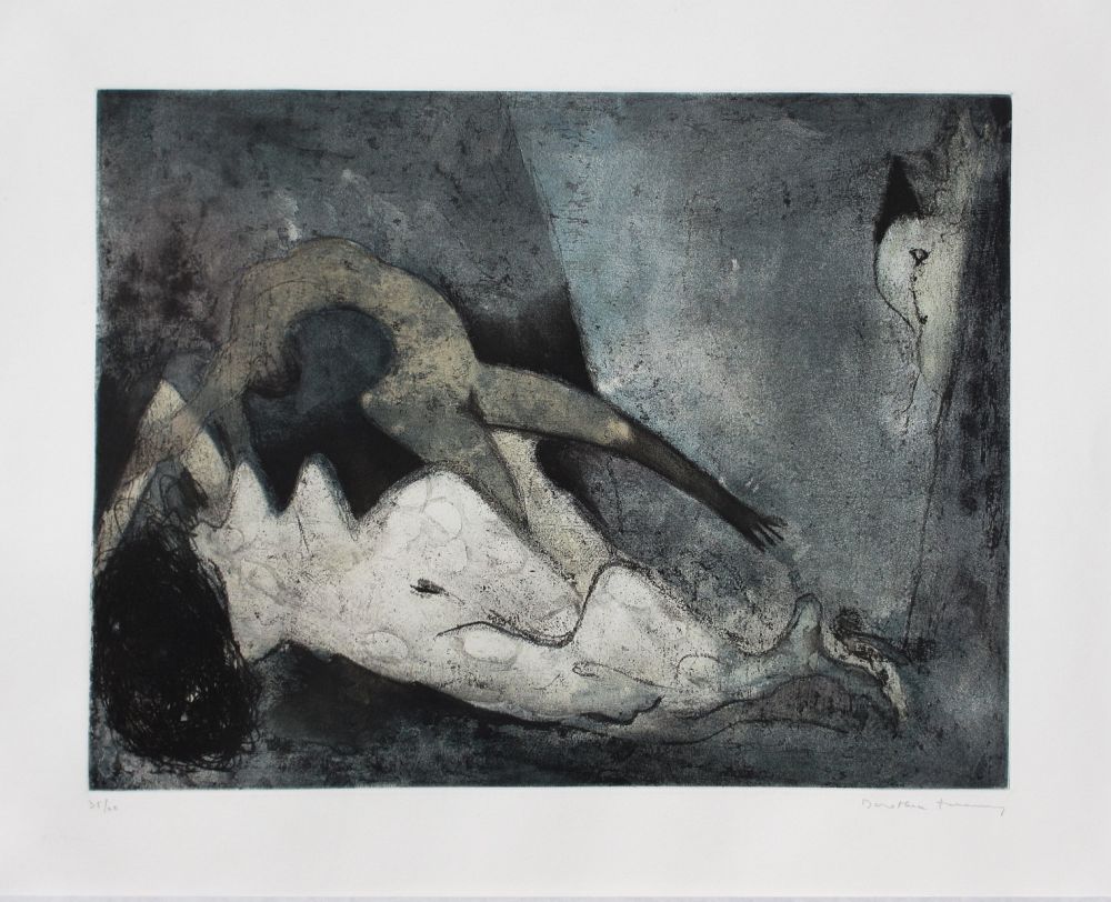 Etching And Aquatint Tanning - Nue couchée