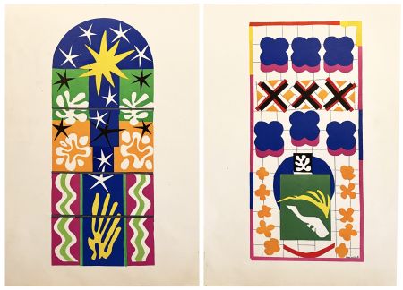 Lithograph Matisse - NUIT DE NOËL + POISSON CHINOIS (de Verve 35/36. 1953)