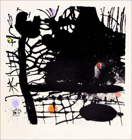 Lithograph Miró - Nuit tentaculaire