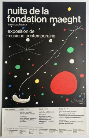 Poster Miró - Nuits de la Fondation Maeght