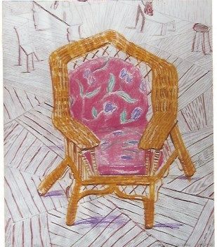 Screenprint Hockney - Number one chair
