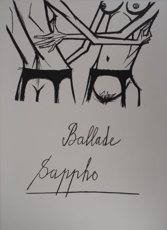 Lithograph Buffet - Nus enlacés, Ballade de Sappho