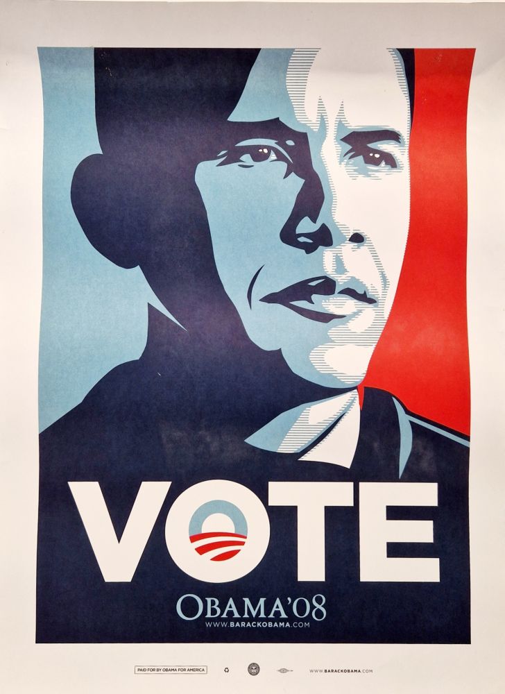 Poster Fairey - Obama Vote Poster