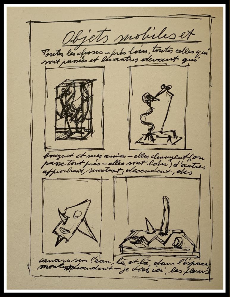 Lithograph Giacometti - OBJETS MOBILES ET MUETS I
