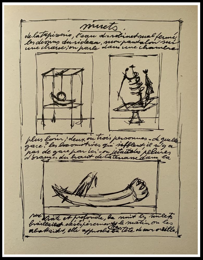 Lithograph Giacometti - OBJETS MOBILES ET MUETS II