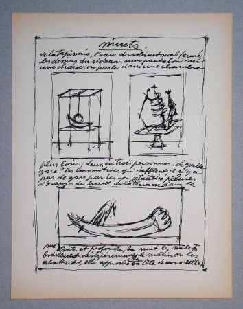 Lithograph Giacometti - Objets mobiles et muets Part II.