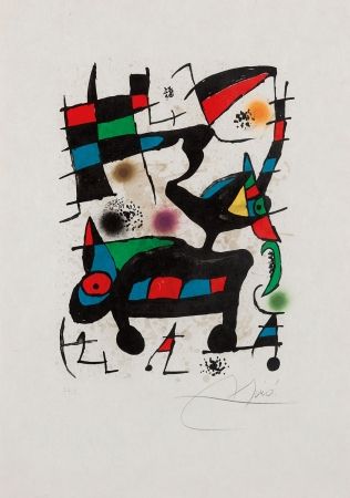 Lithograph Miró - Oda a Joan Miro