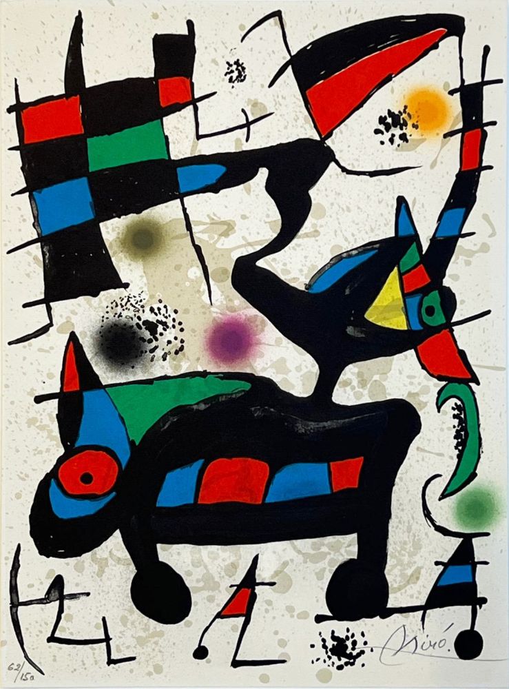 Lithograph Miró - Oda a Joan Miró (Planche I) 