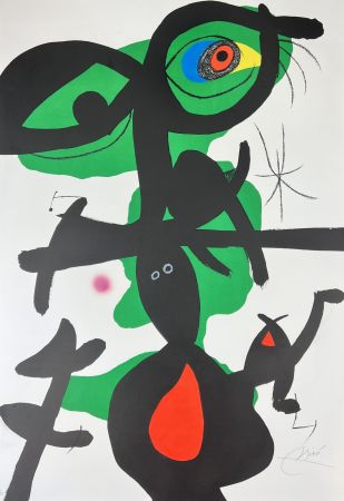 Lithograph Miró - Oda à Joan Miró