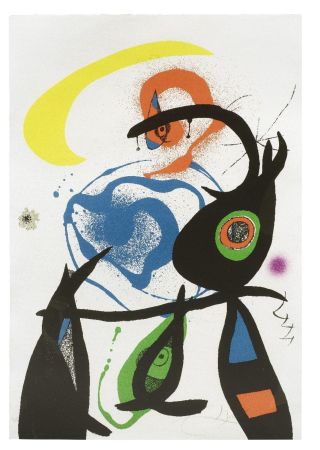 Lithograph Miró - Oda à Joan Miró Plate 8