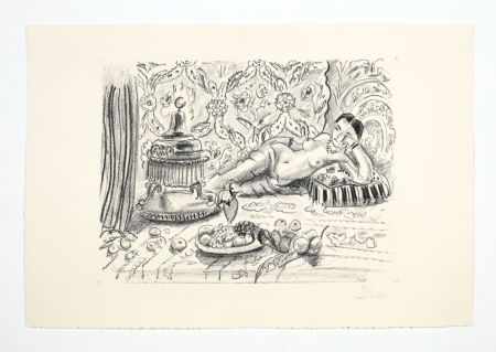 Lithograph Matisse - Odalisque, brasero et coupe de fruits