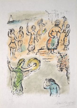Lithograph Chagall - Odyssey - M754