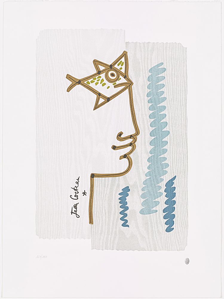 Lithograph Cocteau - Oeil de poisson 