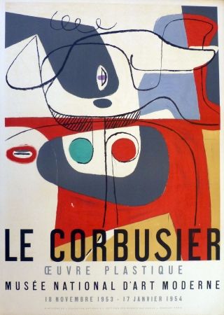 Lithograph Le Corbusier - Oeuvre plaastique, musée national d'art  moderne de la ville de Paris 