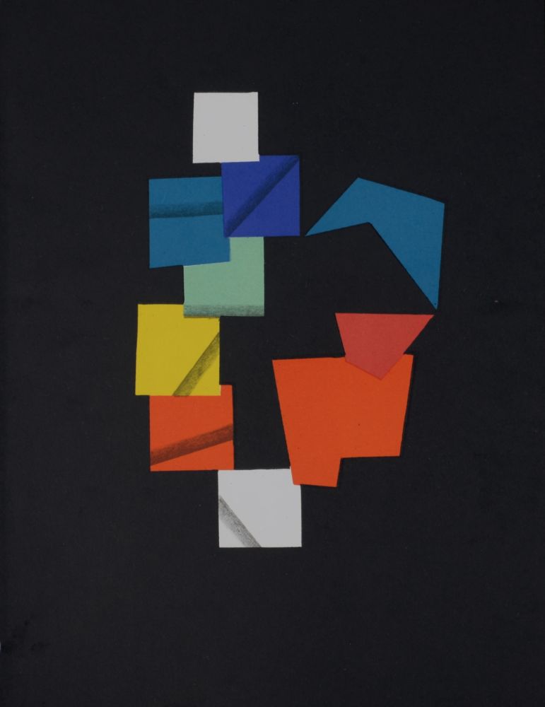 Lithograph Agam - Oeuvre transformable momentanément figée, 1979