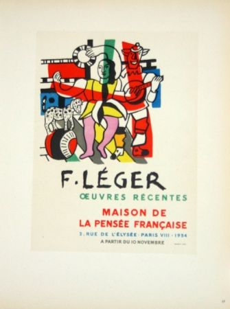 Lithograph Leger - Oeuvres Récentes  Maison de la Pensée Française