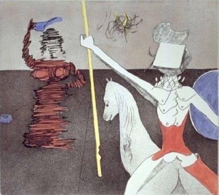 Etching And Aquatint Dali - Off the Battle