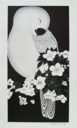 Lithograph Tongzhengang - Oiseau 3