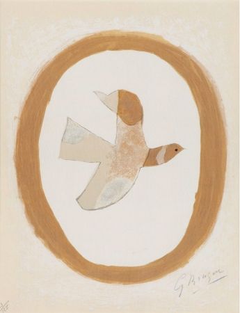 Lithograph Braque - Oiseau des sables