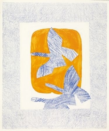 Lithograph Braque - Oiseaux en vol
