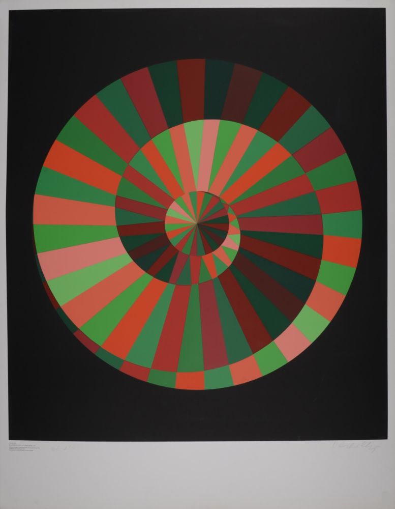 Screenprint Vasarely - Olympia, 1972 - Hand-signed