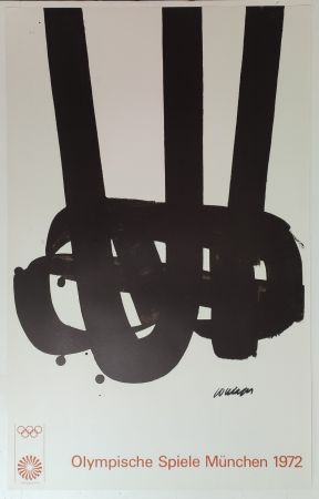 Lithograph Soulages - Olympische Spiele München 1972.
