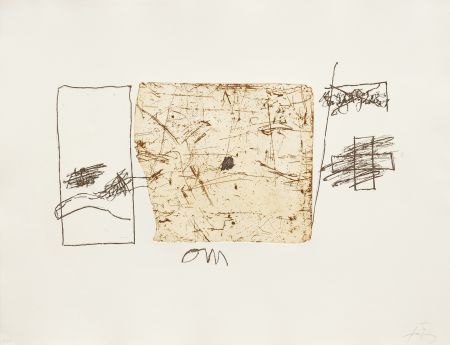 Etching Tàpies - Om 