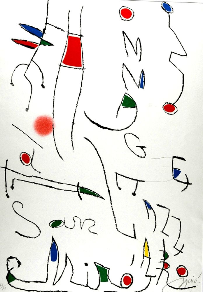 Etching And Aquatint Miró - Omage a San Lazzaro