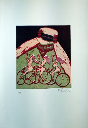 Linocut Maccari - Omissis XIV