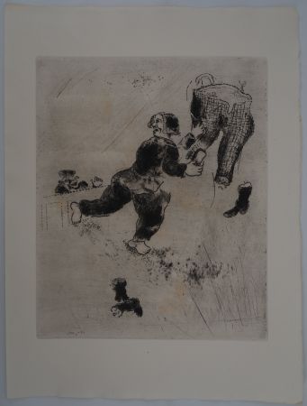 Etching Chagall - On nettoie les pantalons