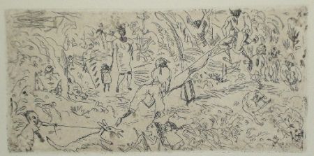 Engraving Pascin - On the South