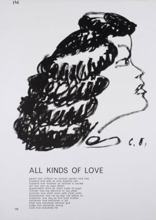 Lithograph Oldenburg - One Cent Life : All Kings of Love, 1964