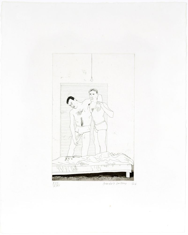 Engraving Hockney - One night