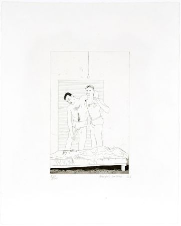 Engraving Hockney - One night