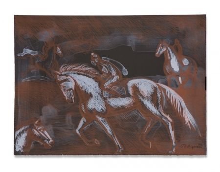 Lithograph Anguiano - Onyx Horses