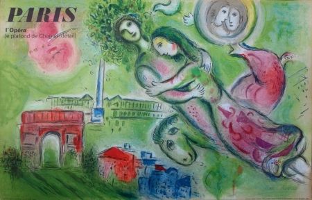 Lithograph Chagall - Opéra de Paris : Roméo et Julette #SIGNEE