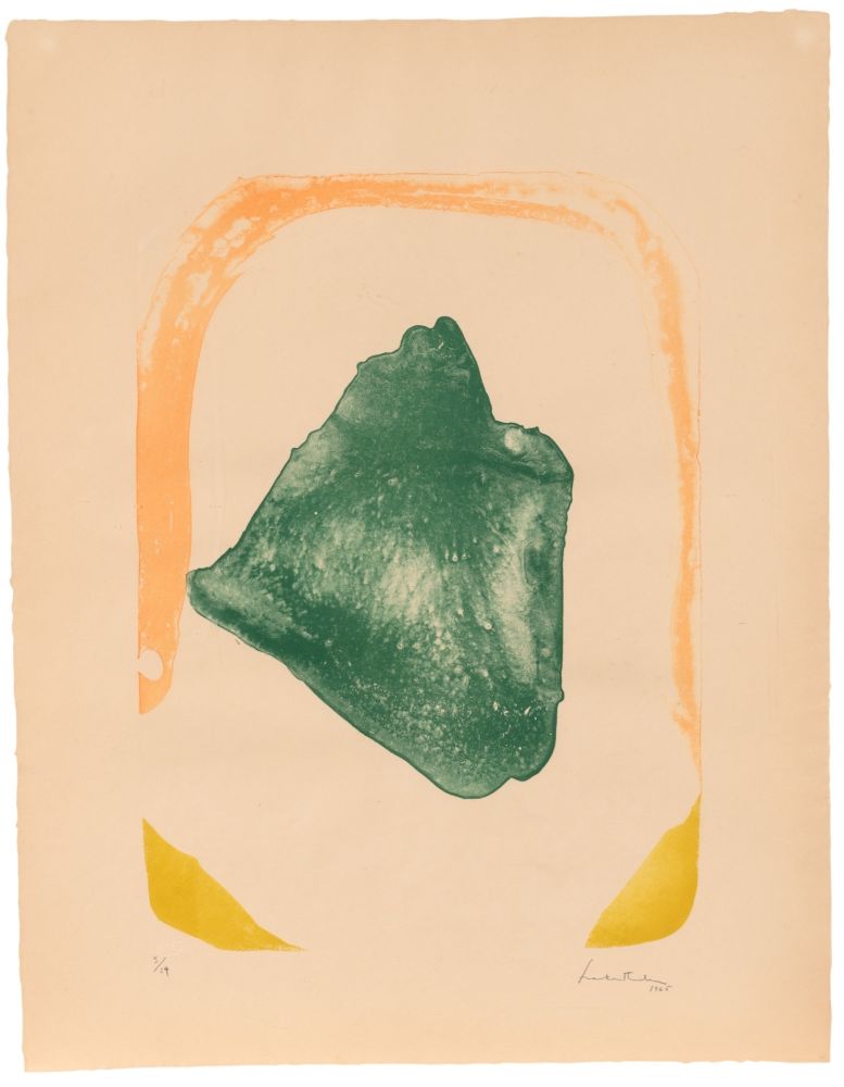 Lithograph Frankenthaler - Orange Hoop