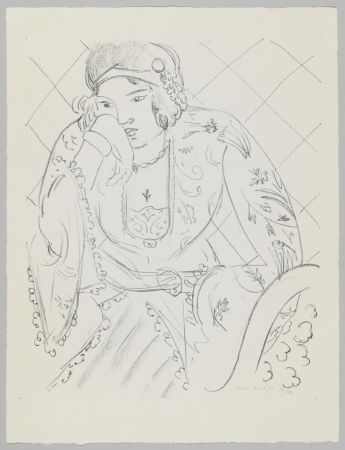 Lithograph Matisse - Orientale à la croix trifoliée