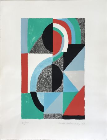 Lithograph Delaunay - Oriflamme 1967 