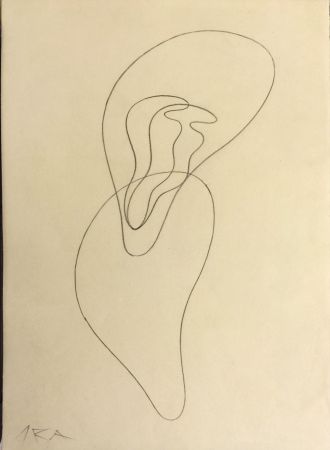 No Technical Arp - ORIGINAL PENCIL DRAWING Abstract figure