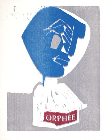 Woodcut Lorjou - Orphée, 1965