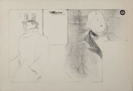 Lithograph Toulouse-Lautrec - Oscar Wilde et Romain Coolus, Programme pour Raphaël et Salomé, 1896 – Rare!