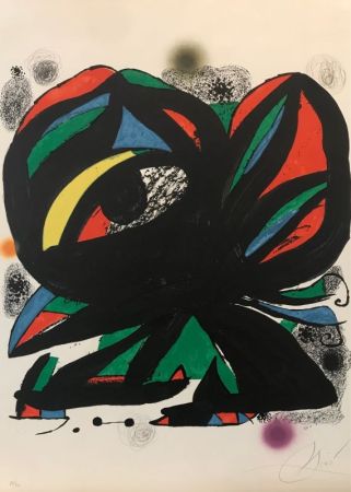 Lithograph Miró - Ouverture de la Fundacio Joan Miro Barcelone 