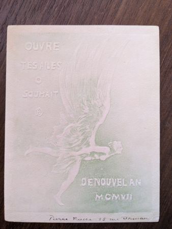 No Technical Roche - Ouvres tes ailes o souhait de nouvel an MCMVII (new year's greeting card for 1907)