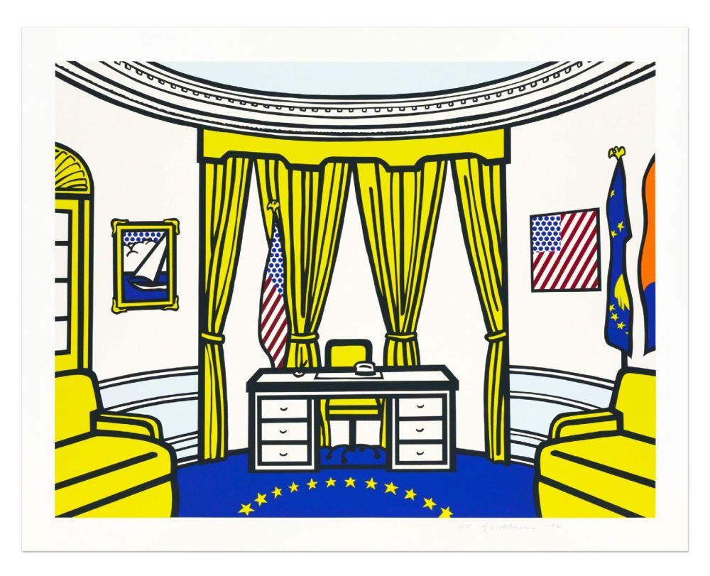 Screenprint Lichtenstein - Oval Office, 1992