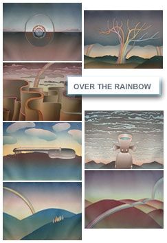 Etching And Aquatint Folon - Over The Rainbow (complet suite)