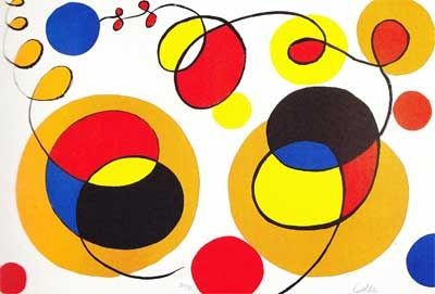 Lithograph Calder - Overlapping